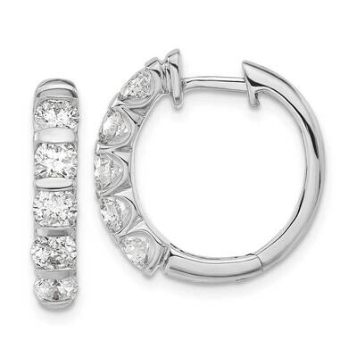 Diamond Bar Set Hinged Hoop Earrings 14k White Gold EM9650-200-WAA, MPN: EM9650-200-WAA, 8839578405…