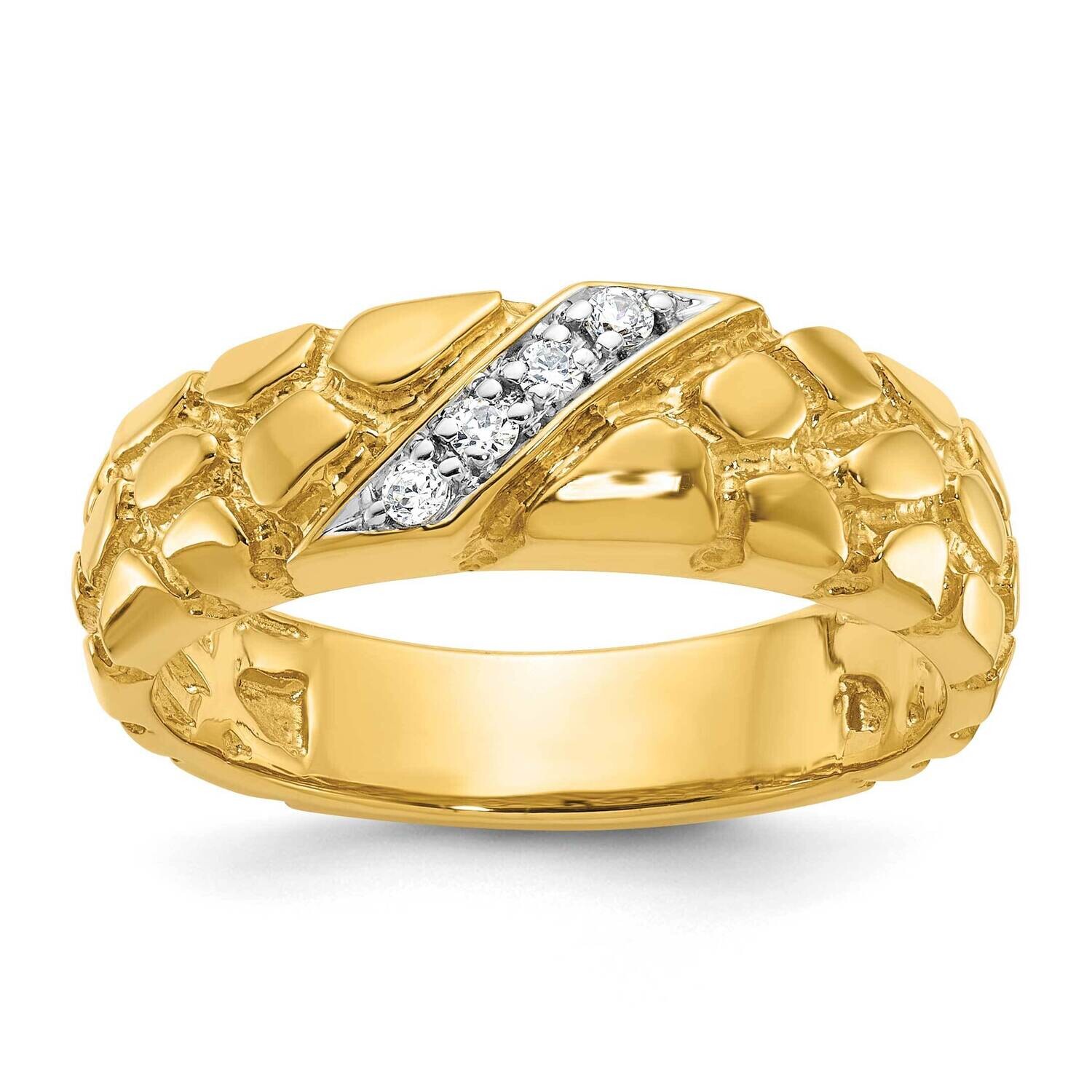 Ibgoodman Men&#39;s Diamond Nugget Ring Mounting 14k Gold B60578-4Y