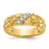 Ibgoodman Men&#39;s Diamond Nugget Ring Mounting 14k Gold B60578-4Y by IBGoodman, MPN: B60578-4Y,