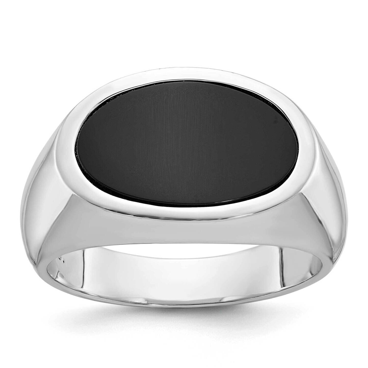 Ibgoodman Men&#39;s East-West Oval Onyx Ring Mounting 14k White Gold B84109-4W by IBGoodman, MPN: B8410…