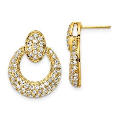 True Origin 1 1/2 Carat Diamond Vs/Si D E F Fancy Circle Post Earrings 14k Gold EM8606-150-YAA, MPN…
