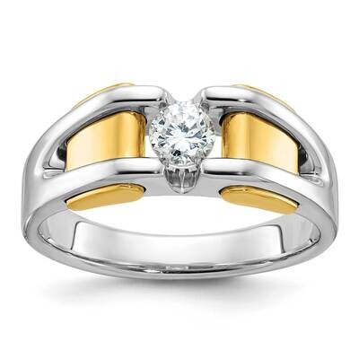 Fancy Ring Mounting 10k Two-Tone Gold B63456-0WY by IBGoodman, MPN: B63456-0WY,