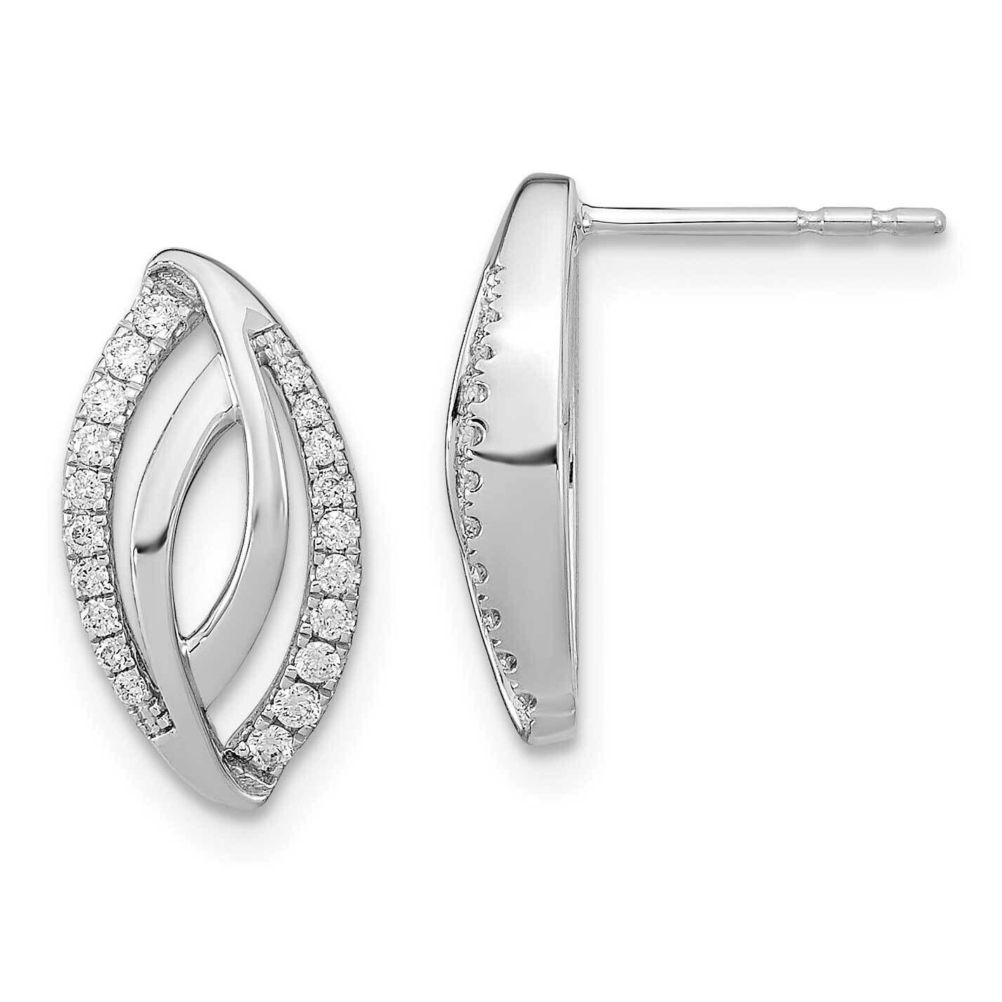 Diamond Post Earrings 14k White Gold EM6892-020-WA