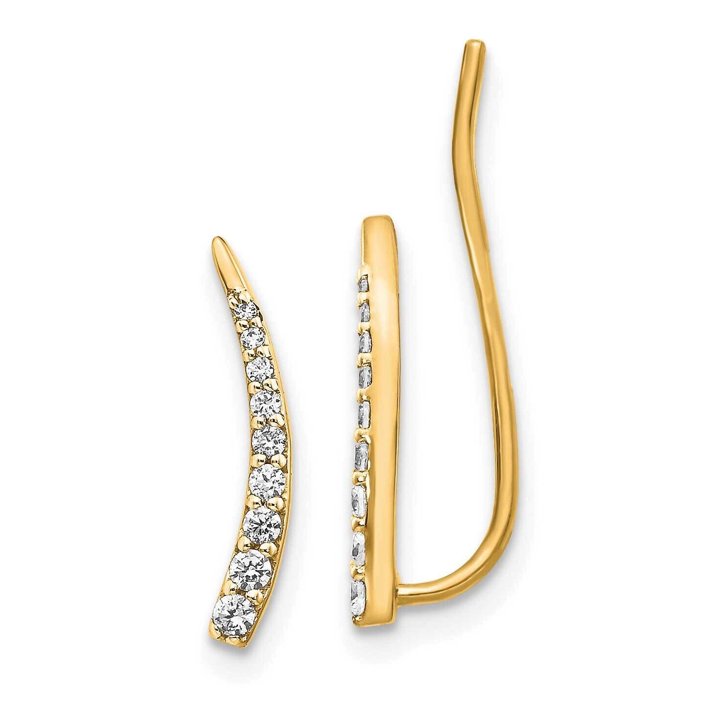 Diamond Earrings Climber Earrings 14k Gold EM4147-015-YA, MPN: EM4147-015-YA,