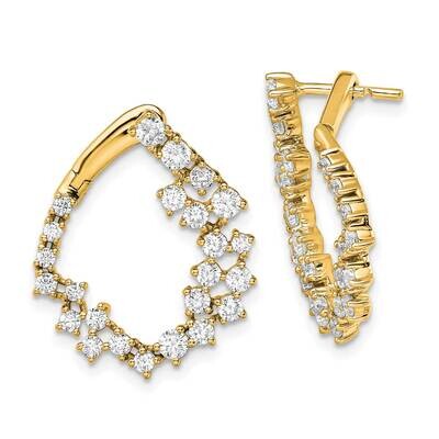 True Origin 2 Carat Diamond Vs/Si D E F Fancy Hoop Earrings 14k Gold EM8612-200-YAA, MPN: EM8612-20…