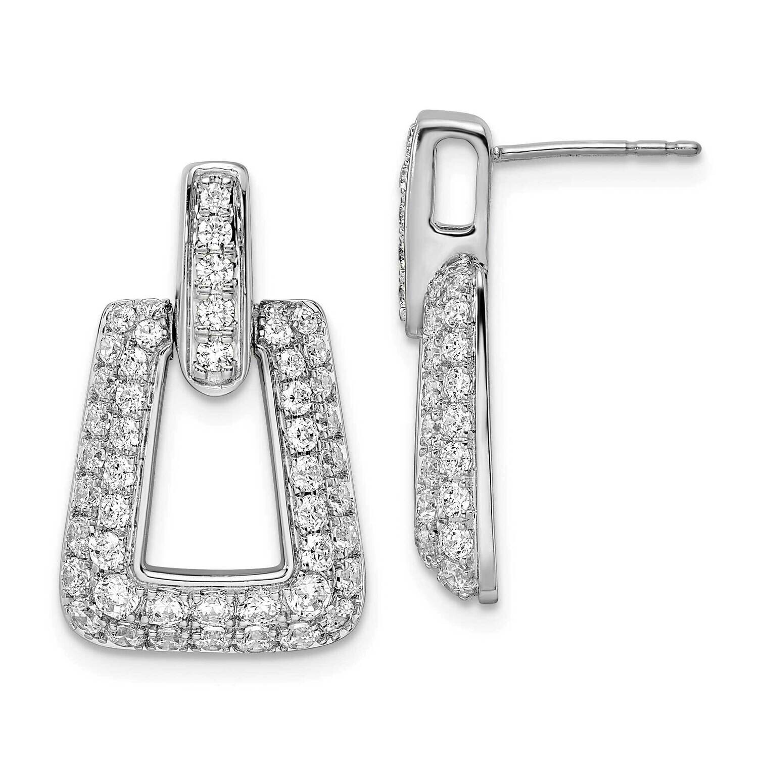 True Origin 1 3/4 Carat Diamond Vs/Si D E F Fancy Post Earrings 14k White Gold EM8608-174-WAA, MPN:…