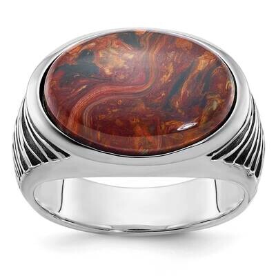Ibgoodman Men&#39;s Pietersite Ring Mounting 14k White Gold B84204-4W by IBGoodman, MPN: B84204-4W,