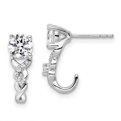 Diamond Post Fashion Earrings 14k White Gold EM9196-107-WAA, MPN: EM9196-107-WAA, 883957879840