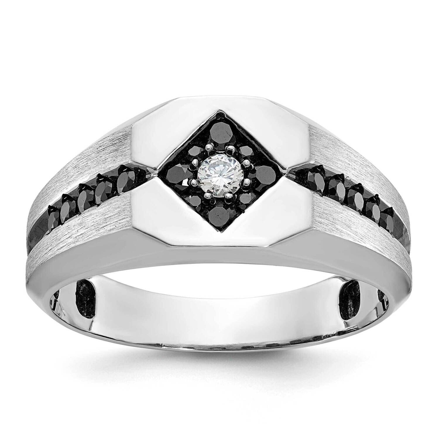 Ibgoodman Men&#39;s Satin Diamond Ring Mounting 14k White Gold B59112-4W by IBGoodman, MPN: B59112-4W,