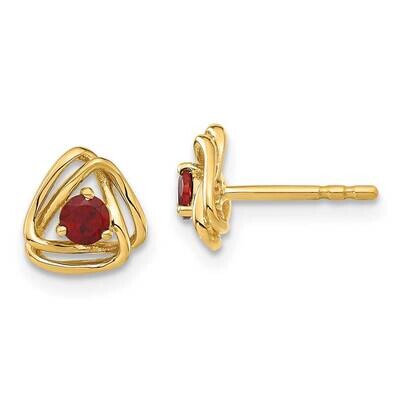 Garnet Post Earrings 14k Gold EM7395-GA-Y, MPN: EM7395-GA-Y, 191101401626
