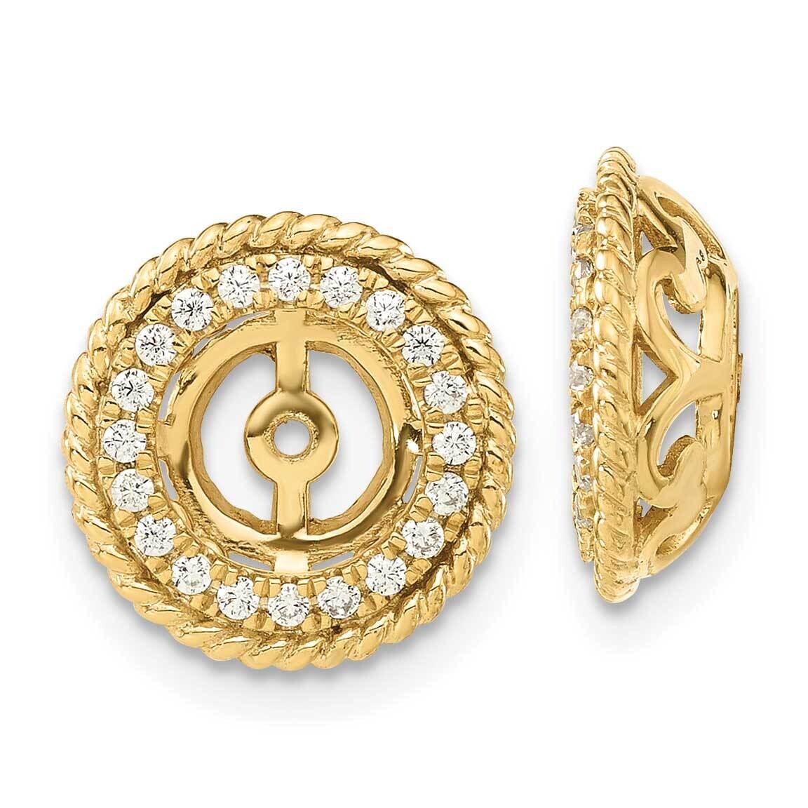 Diamond Earring Jackets 14k Gold EJM9639-225-YAA, MPN: EJM9639-225-YAA, 883957840291