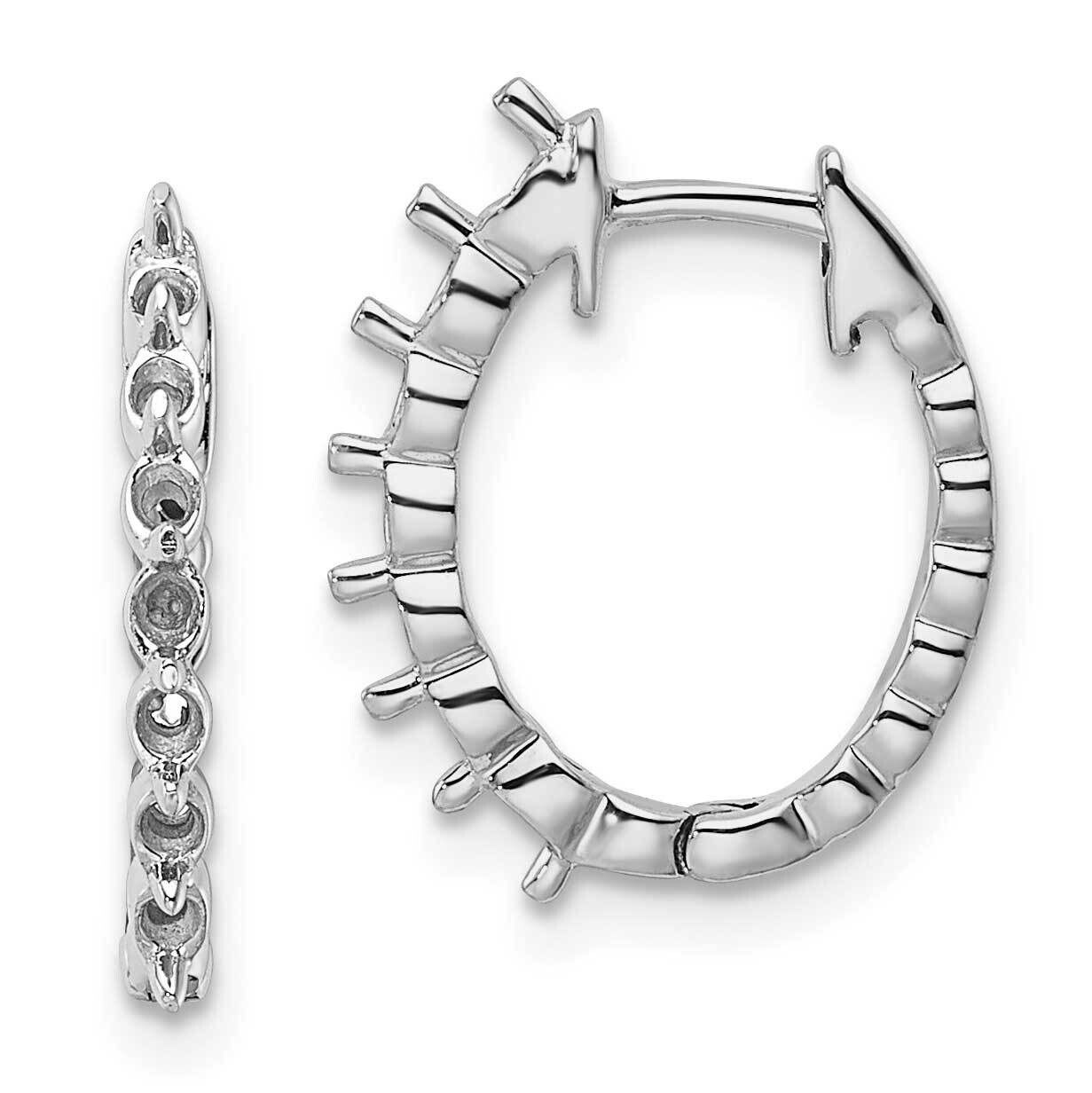 Diamond Hinged Hoop Earring Mountings 14k White Gold EM5409-050-W