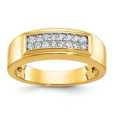 Ibgoodman Men&#39;s Polished 2-Row Ring Mounting 14k Gold B64208-4Y by IBGoodman, MPN: B64208-4Y,