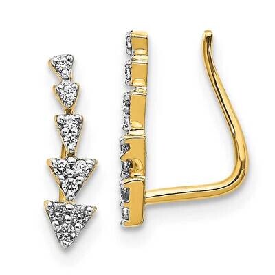 Diamond Earrings Climber Earrings 10k Gold EM3899-015-1YA, MPN: EM3899-015-1YA,