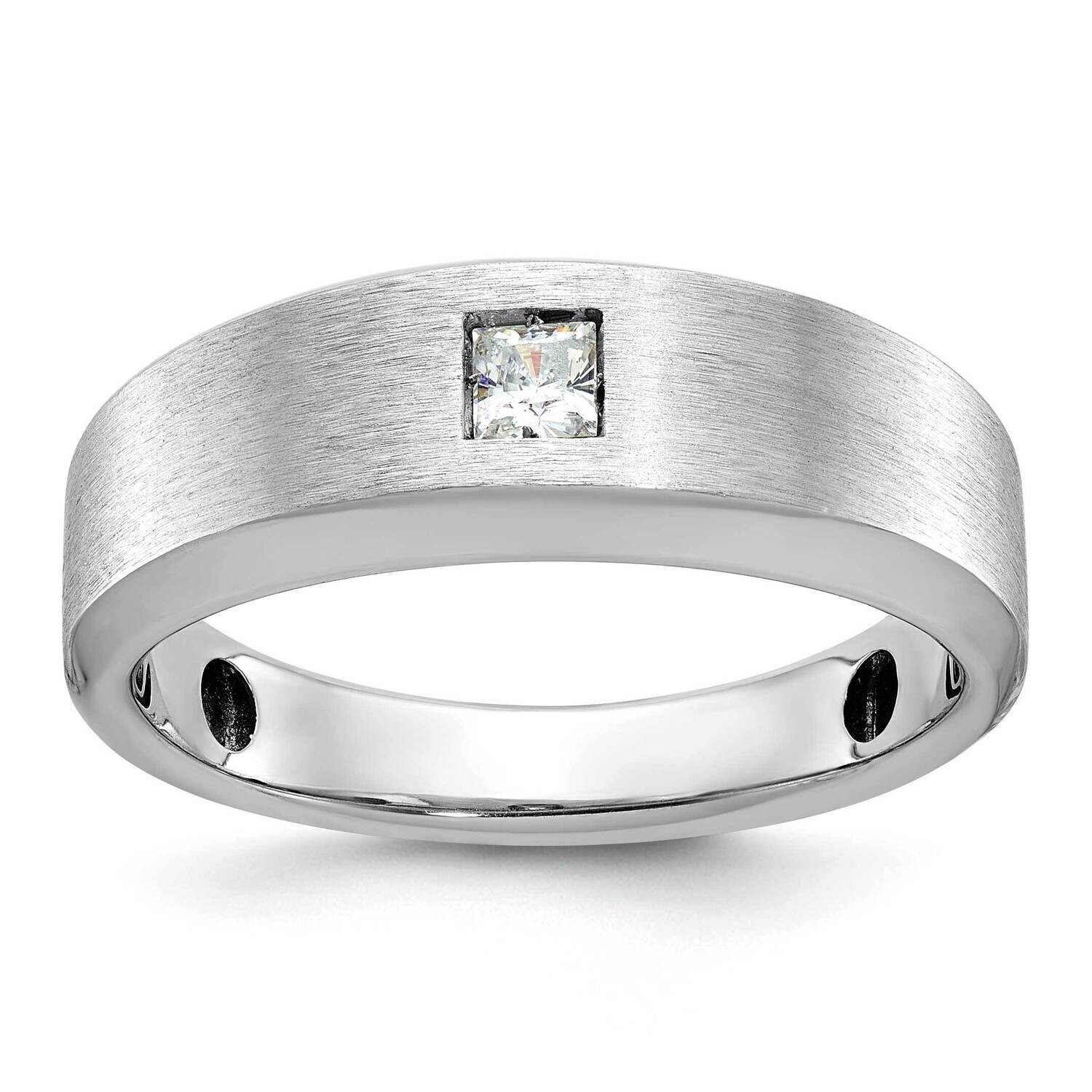 Ibgoodman Men&#39;s Polished Satin Diamond Ring Mounting 14k White Gold B63683-4W by IBGoodman, MPN: B6…