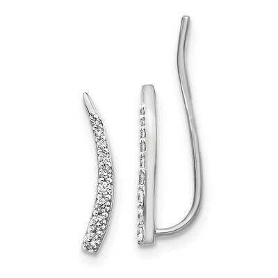 Diamond Earrings Climber Earrings 10k White Gold EM4147-015-1WA, MPN: EM4147-015-1WA,