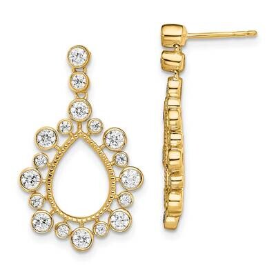 Diamond Si1/Si2 G H I Teardrop Bezel Post Earrings 14k Gold EM7921-114-YAA, MPN: EM7921-114-YAA, 88…