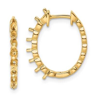 Diamond Hinged Hoop Earring Mountings 14k Gold EM5410-075-Y, MPN: EM5410-075-Y, 191101380549