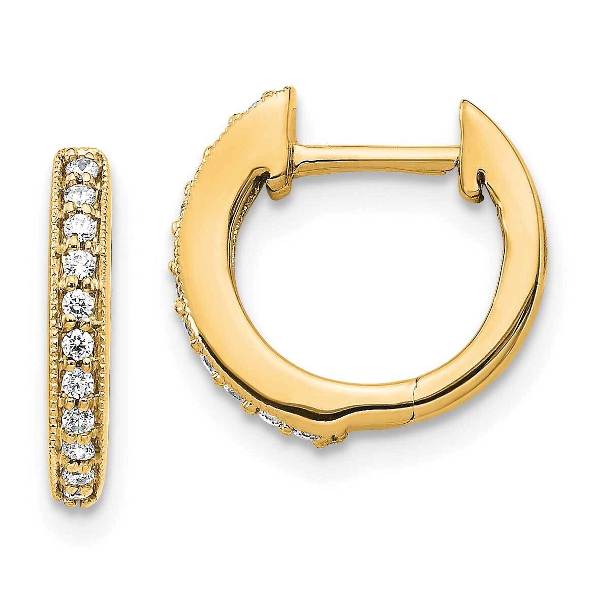 Diamond Hinged Hoop Earrings 10k Gold EM5374-013-1YA