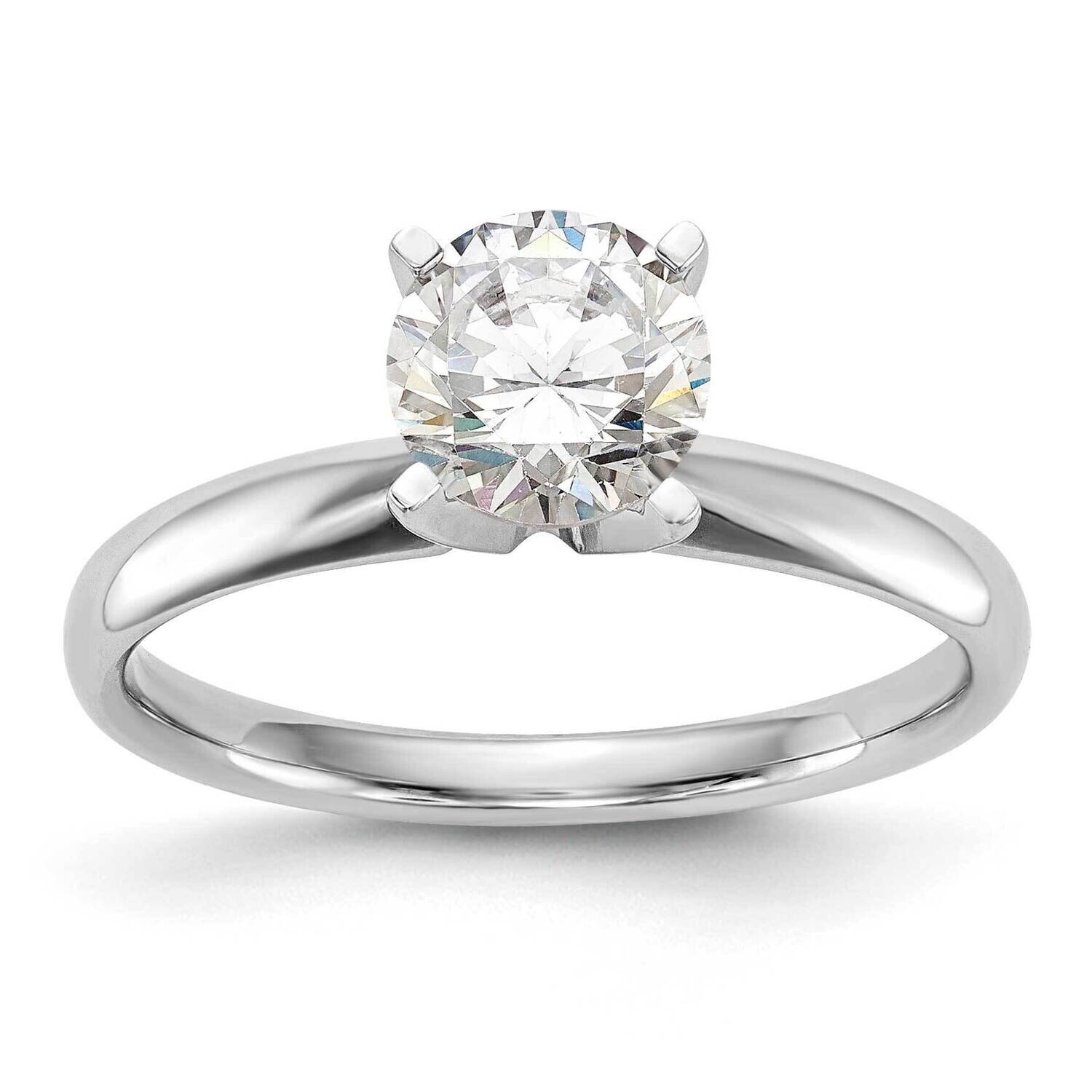1 Carat Lightweight Comfort-Fit 4-Prong Round Solitaire Ring Mounting 14k White Gold KS7, MPN: KS7,…