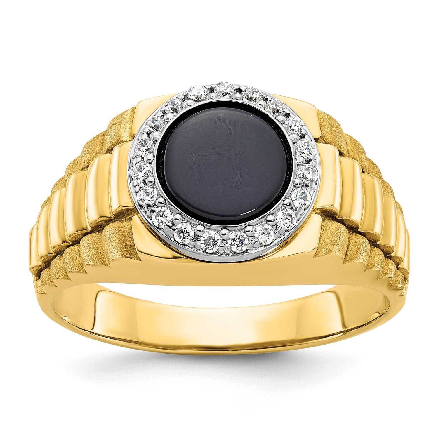 Fancy Ring Mounting 10k Two-Tone Gold B56510-0YW by IBGoodman, MPN: B56510-0YW,