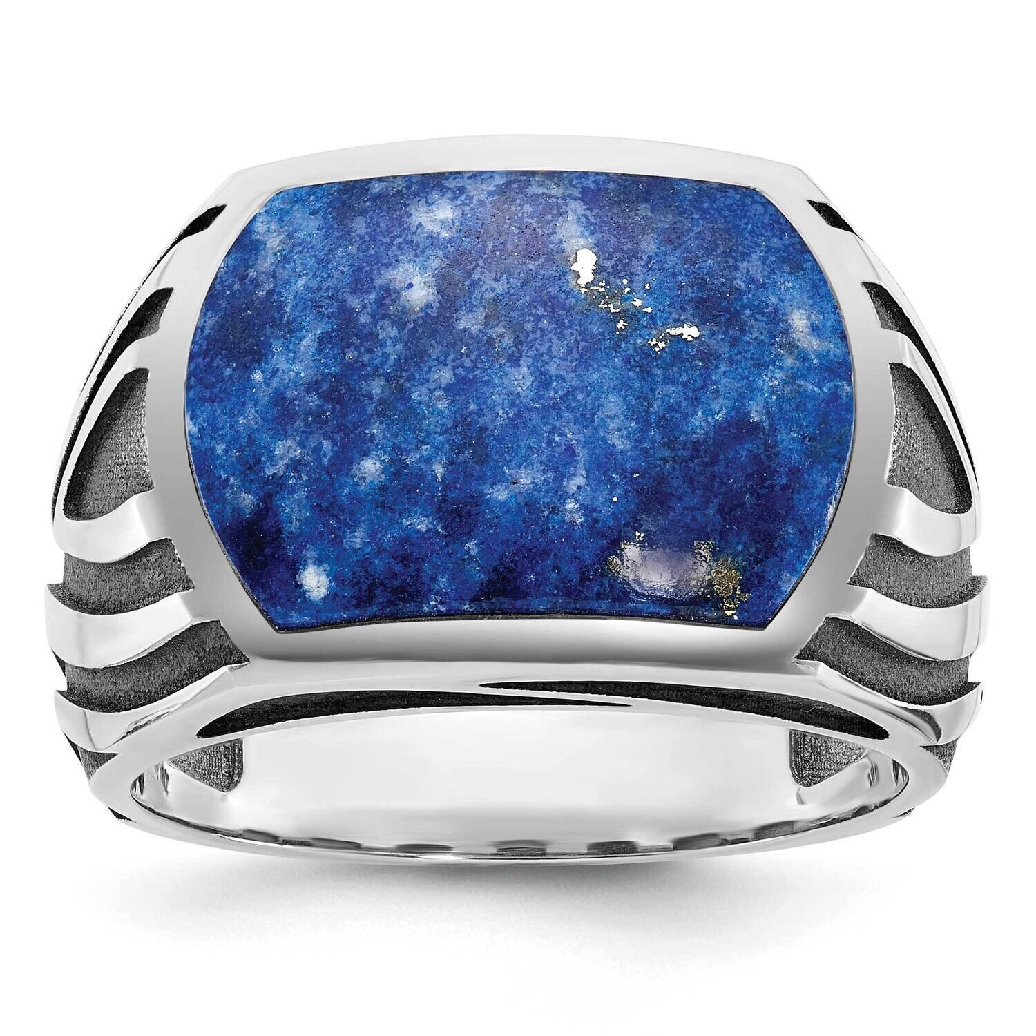 Ibgoodman Men&#39;s Lapis Ring Mounting 14k White Gold B84264-4W by IBGoodman, MPN: B84264-4W,