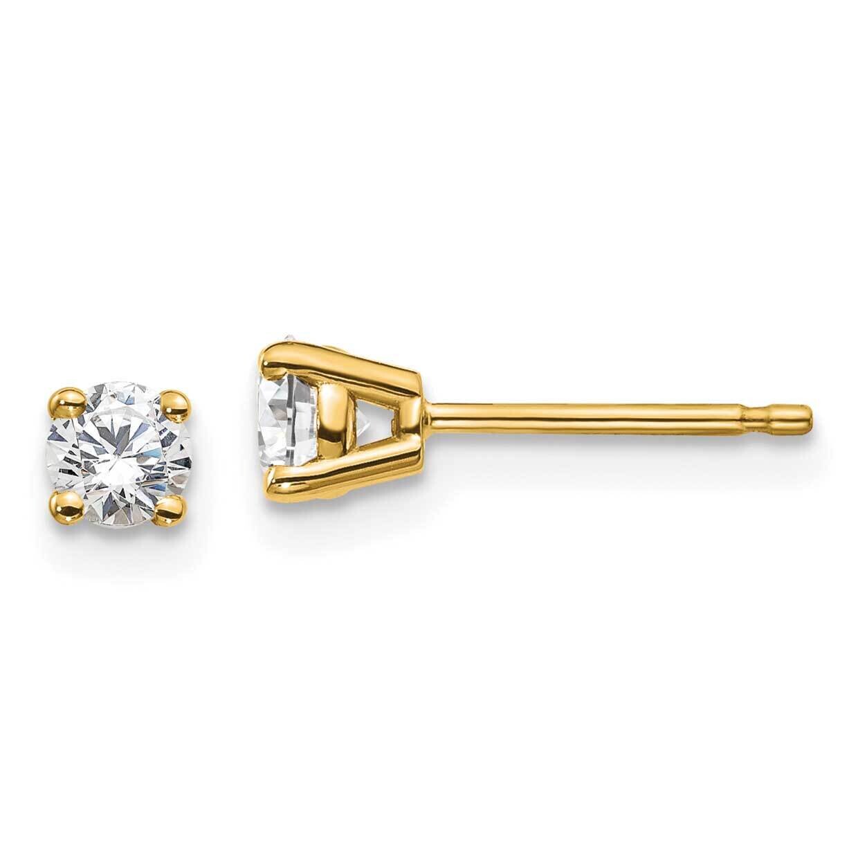Round 4-Prong .33Ct. Diamond Stud Earrings 10k Gold EM1006-033-1YA, MPN: EM1006-033-1YA,