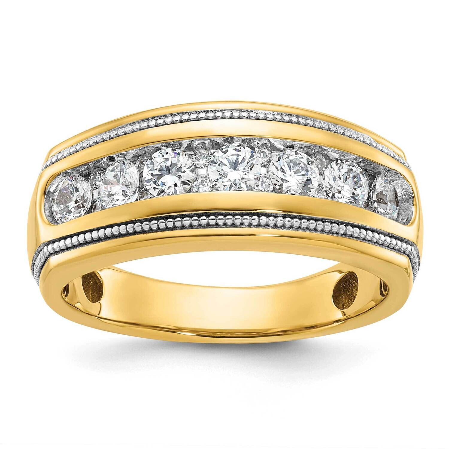 Ibgoodman Men&#39;s Polished Milgrain Ring Mounting 14k Gold B64229-4Y by IBGoodman, MPN: B64229-4Y,