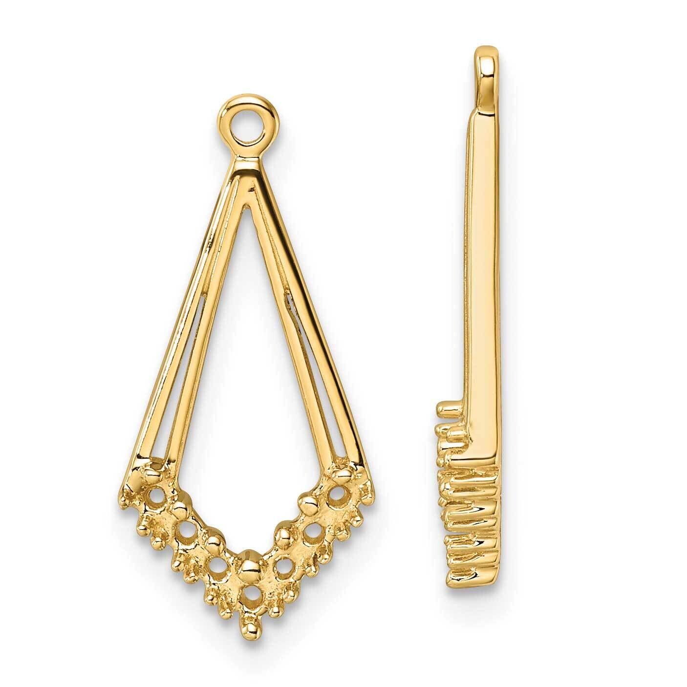 Diamond Shaped Diamond Earring Jacket Mountings 14k Gold EJM5332-025-Y, MPN: EJM5332-025-Y, 8839574…