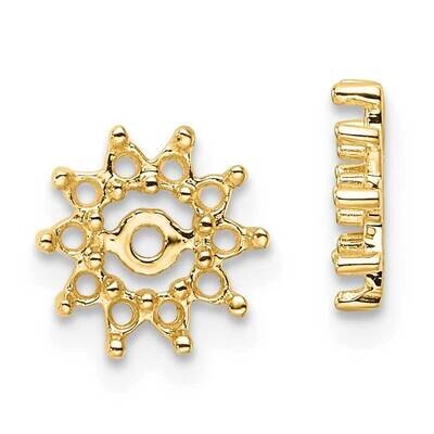 Fancy Diamond Earring Jacket Mountings 14k Gold EJM5322-040-Y, MPN: EJM5322-040-Y, 883957580272