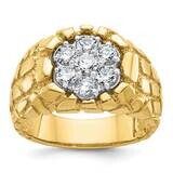 Nugget Cluster Diamond Men&#39;s Ring 10k Polished Gold B55078-0YA by IBGoodman, MPN: B55078-0YA,