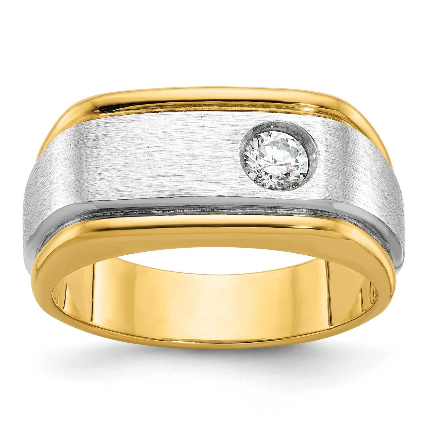 Fancy Ring Mounting 10k Two-Tone Gold B58380-0YW by IBGoodman, MPN: B58380-0YW,