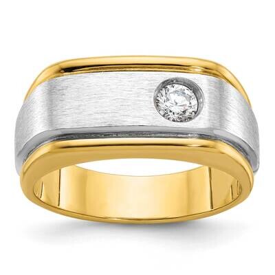 Fancy Ring Mounting 10k Two-Tone Gold B58380-0YW by IBGoodman, MPN: B58380-0YW,