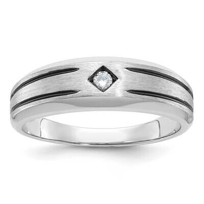 Ibgoodman Men&#39;s Polished Satin Diamond Ring Mounting 14k White Gold B63844-4W by IBGoodman, MPN: B6…
