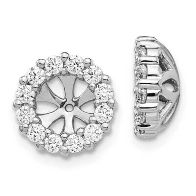 Diamond Earring Jackets 10k White Gold EJM5308-075-1WA, MPN: EJM5308-075-1WA,