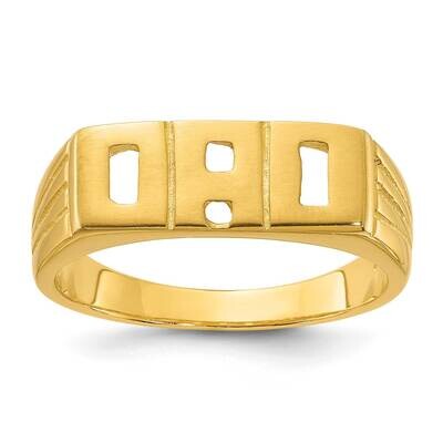 Gold-Tone Polished Dad Ring Sterling Silver QR1245GP by Men&#39;s Jewelry and Accessories, MPN: QR1245G…