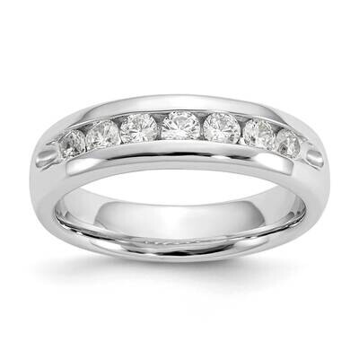7-Stone Holds 7-2.7mm Round Channel Band Ring Mounting 14k White Gold RM3304B-055-WAA, MPN: RM3304B…