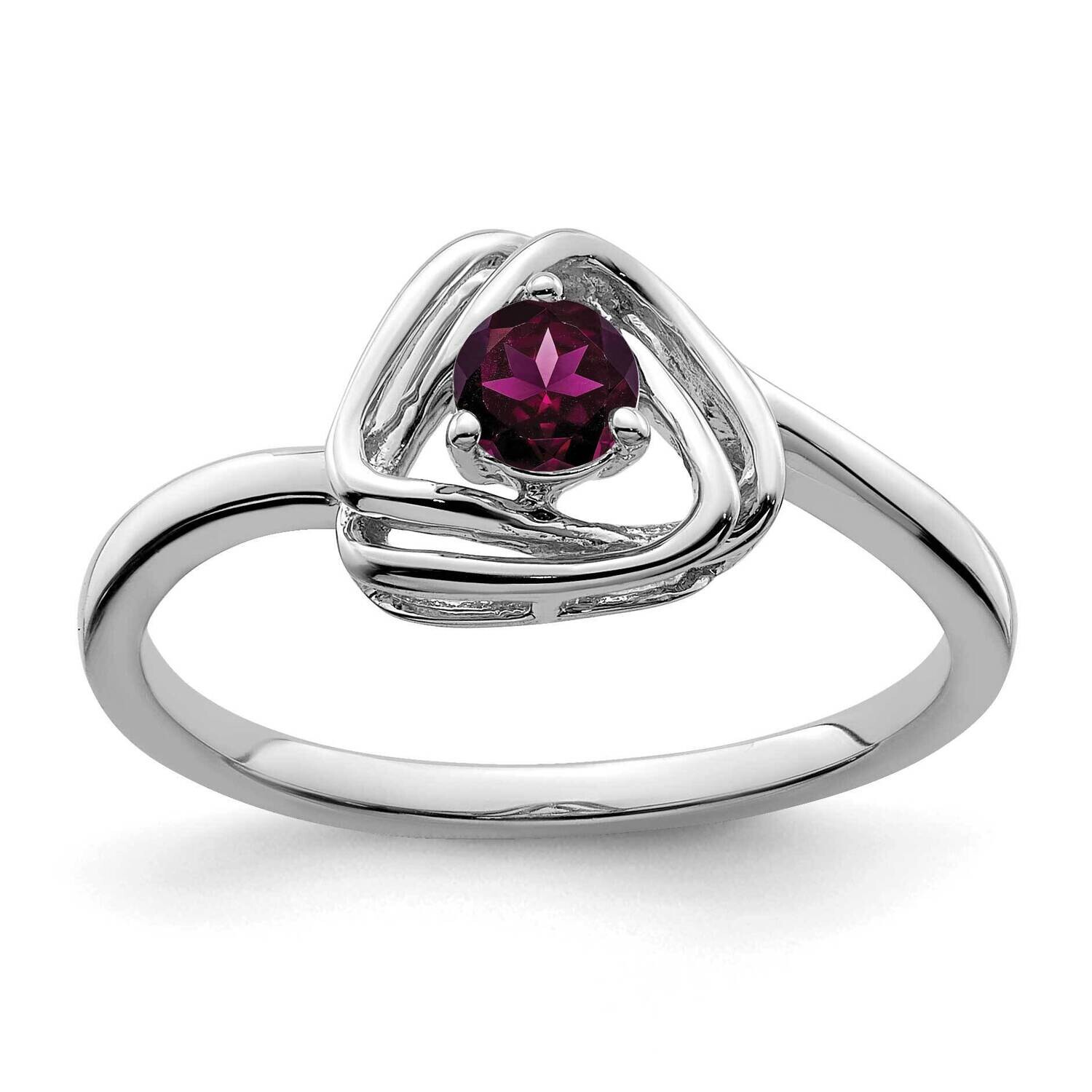 Rhodolite Garnet Triangle Ring 14k White Gold RM7395-RG-W, MPN: RM7395-RG-W,