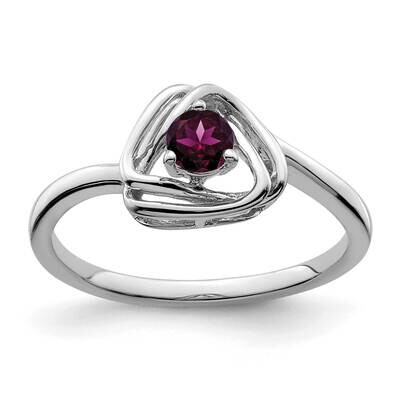 Rhodolite Garnet Triangle Ring 14k White Gold RM7395-RG-W, MPN: RM7395-RG-W,