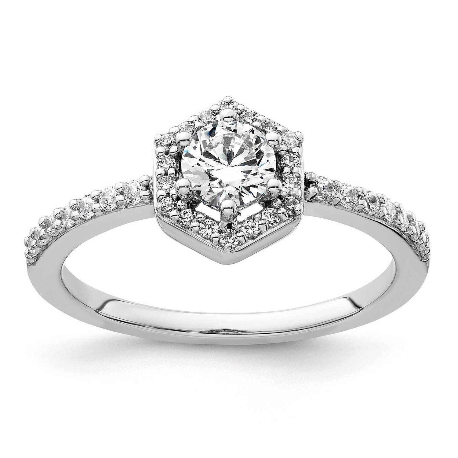 Diamond Complete Geometric Halo Eng Ring 14k White Gold RM9434E-040-CWAA, MPN: RM9434E-040-CWAA, 88…