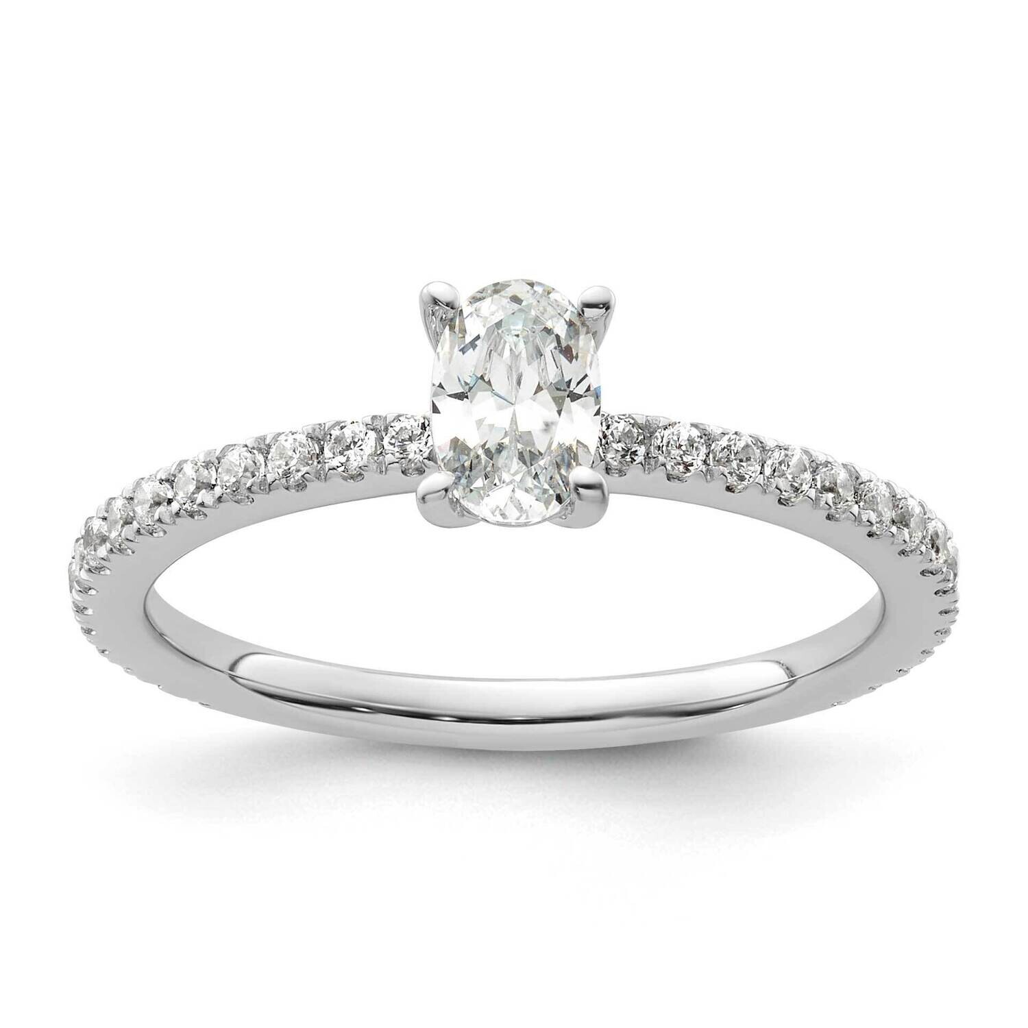 Diamond Shared Prong Complete Engagement Ring 14k White Gold RM9463E-050-WAA, MPN: RM9463E-050-WAA,…
