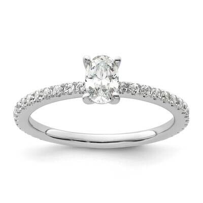 Diamond Shared Prong Complete Engagement Ring 14k White Gold RM9463E-050-WAA, MPN: RM9463E-050-WAA,…