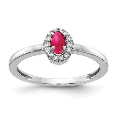 Diamond &amp; Cabochon Ruby Ring 14k White Gold RM4035-RU-025-WA, MPN: RM4035-RU-025-WA, 883957551920