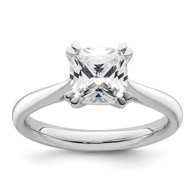1.75 Carat 7.00mm 4-Prong Cushion-Cut Solitaire Engagement Ring Mounting 14k White Gold RM1963E-175…