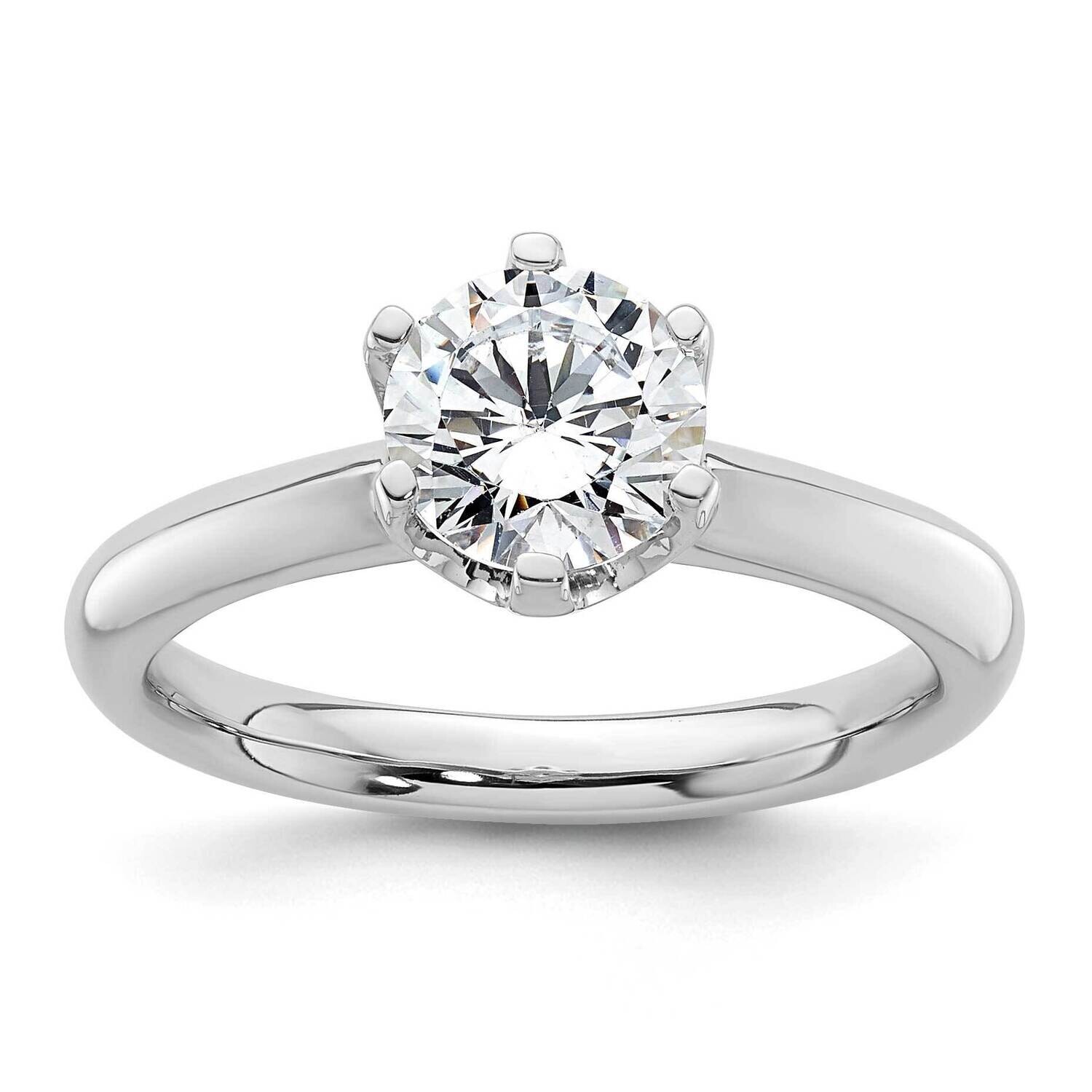 1.25 Carat 7.00 mm 6-Prong Round Solitaire Engagement Ring Mounting 14k White Gold RM1935E-125-CWAA…
