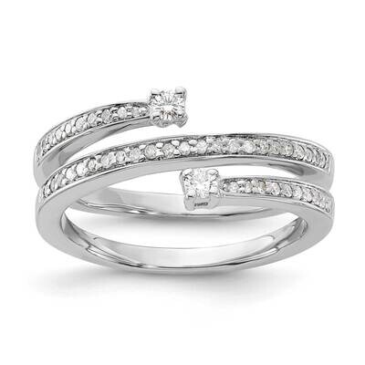 Diamond Wrap Ring Sterling Silver Polished RLD4065-SSABS45, MPN: RLD4065-SSABS45, 191101684302