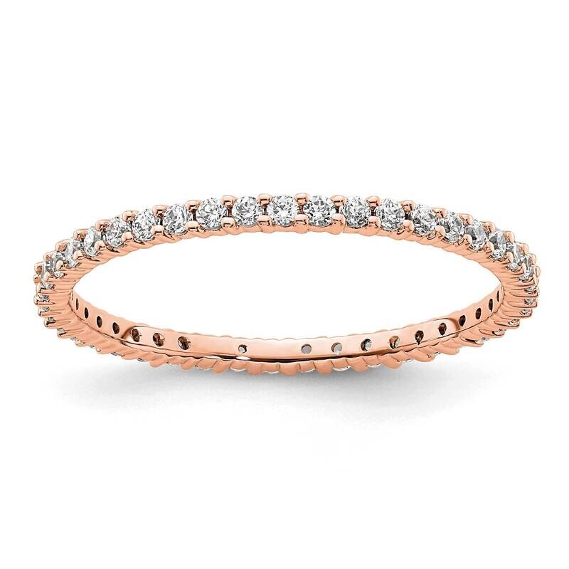 Polished Shared Prong 1/2 Carat Diamond Complete Eternity Band 14k Rose Gold ET0001-050-9R4, MPN: E…