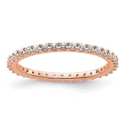 Polished Shared Prong 1/2 Carat Diamond Complete Eternity Band 14k Rose Gold ET0001-050-6R4, MPN: E…