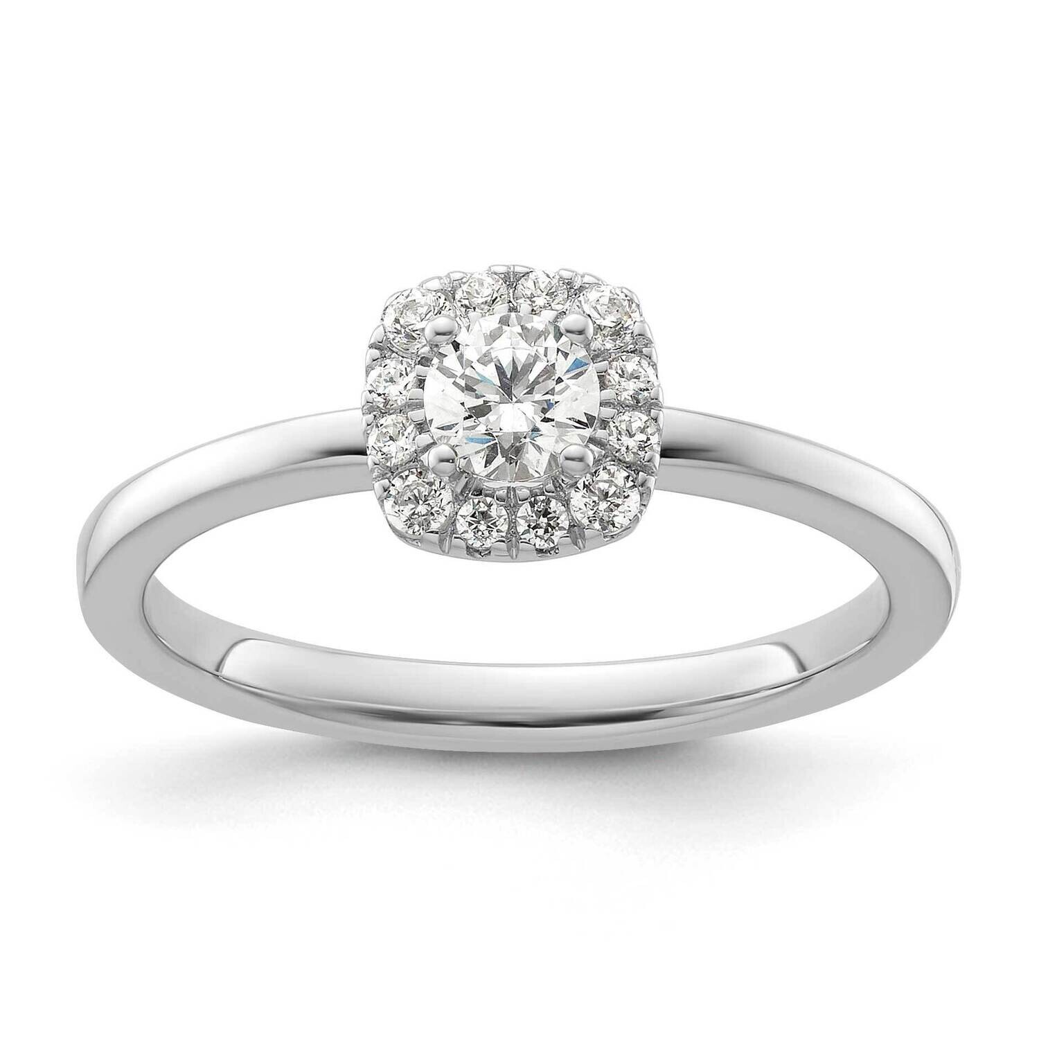 Diamond Two Promises Halo Complete Eng Ring 14k White Gold RM9216E-025-WAA, MPN: RM9216E-025-WAA, 8…