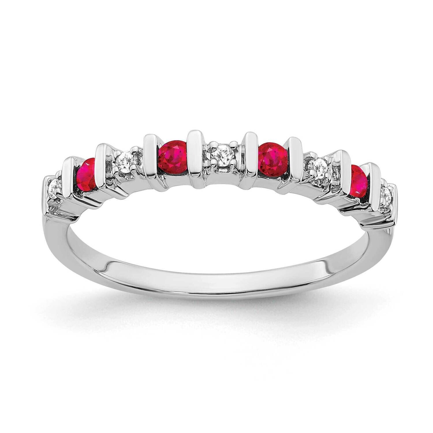 Ruby Diamond Band 14k White Gold RM7246-RU-005-WA, MPN: RM7246-RU-005-WA, 191101826634